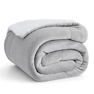 Bedsure Sherpa Fleece Throw Blanket for Couch - Thick and Warm Blanket for Winter, Soft Fuzzy Plush Throw Blanket for All Seasons, Brown, 50x60 Inches