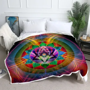 Chakra Throw Blanket | Meditation Fleece Blanket | Soft | Ray Of Love