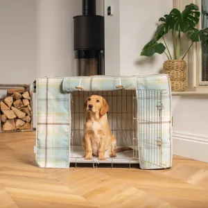 Dog Crate Cover in Balmoral Duck Egg Tweed by Lords & Labradors