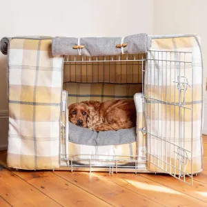 Dog Crate Cover in Balmoral Ochre Ash Tweed by Lords & Labradors