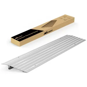 Door Threshold Ramp 1inch Rise Portable Aluminum Wheelchair Door Transition Entry Ramps for Doorways Home Steps