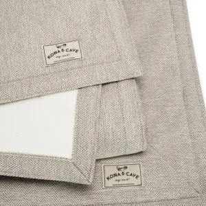Family Blanket - Cream Herringbone
