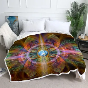 Gaia Throw Blanket | Mother Earth Sherpa Fleece Blanket | Gaiahuasca