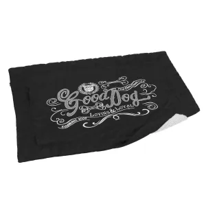 Good Dog Black Linen Luxury Pet Blanket