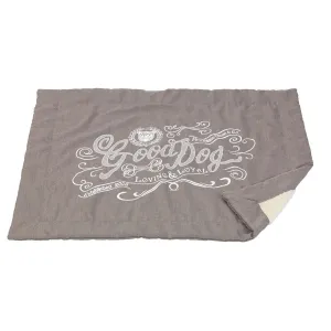 Good Dog Grey Linen Luxury Pet Blanket