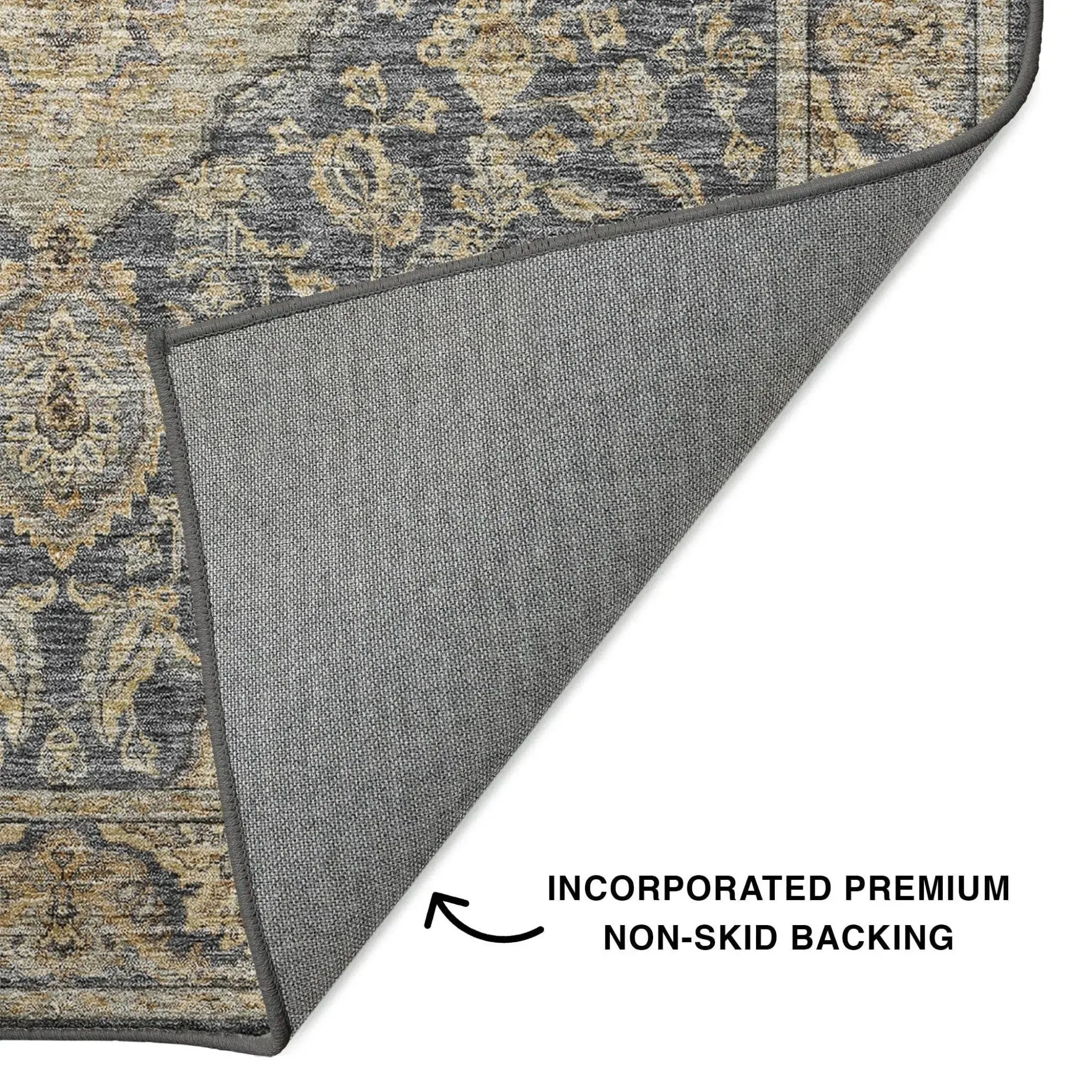 Hatay HY3 Charcoal Rug