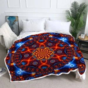 Psychedelic Throw Blanket | Trippy Fleece Blanket | Cactivated DNA