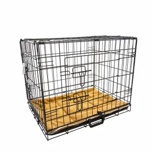 Wire Dog Cage Foldable Crate Kennel 30in with Tray   Cushion Mat Combo