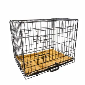 Wire Dog Cage Foldable Crate Kennel 42in with Tray   Cushion Mat Combo